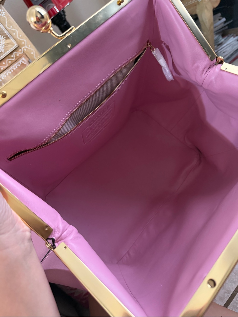 Coach large kisslock frame bag - Picture 2 of 10